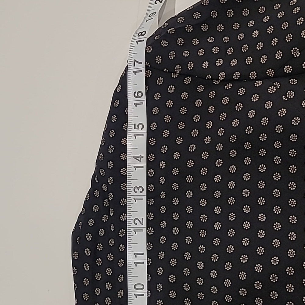 Patrick Collection 100% Silk Collarless Jacket Black White Medium - Picture 13 of 15